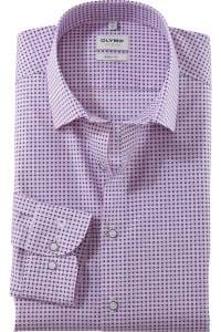 OLYMP Level Five Body Fit Hemd pink, Bedruckt