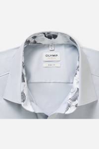 OLYMP Level Five Body Fit Hemd silbergrau, Blumen