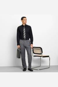 OLYMP Level Five Body Fit Hemd schwarz, Blumen