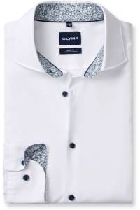 OLYMP Level Five smart business Body Fit Hemd weiss, Strukturiert