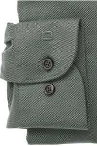 OLYMP Japanese Knitted Body Fit Jerseyhemd graugrün, Faux-uni