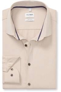 OLYMP Level Five Performance Climate Control Body Fit Hemd caramel, Faux-uni