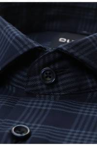 OLYMP Level Five smart business Body Fit Flanellhemd marine, Kariert