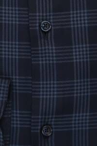 OLYMP Level Five smart business Body Fit Flanellhemd marine, Kariert