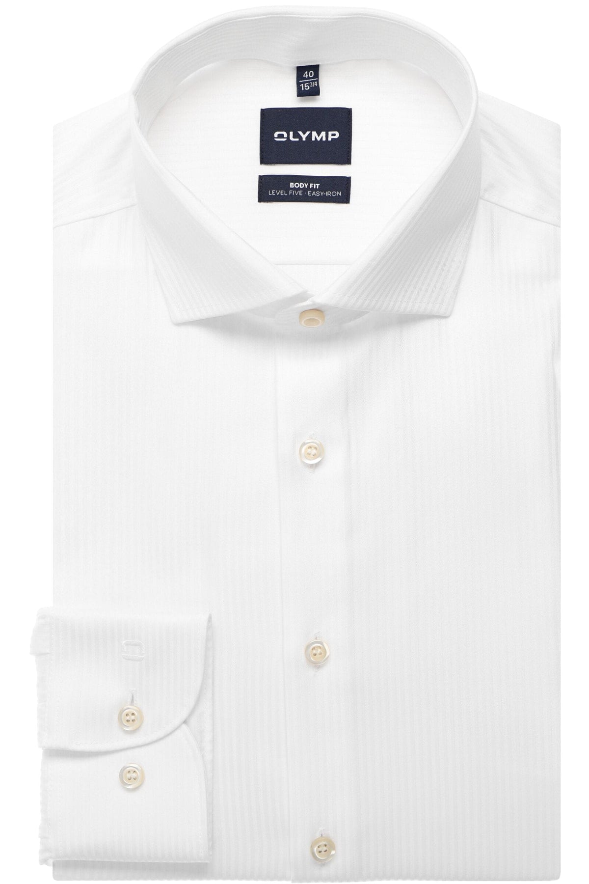 OLYMP Level Five Body Fit Hemd weiss, Gestreift
