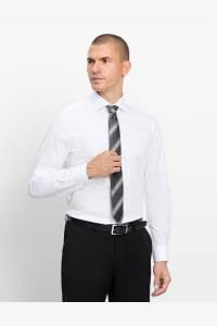OLYMP Level Five Body Fit Hemd weiss, Gestreift