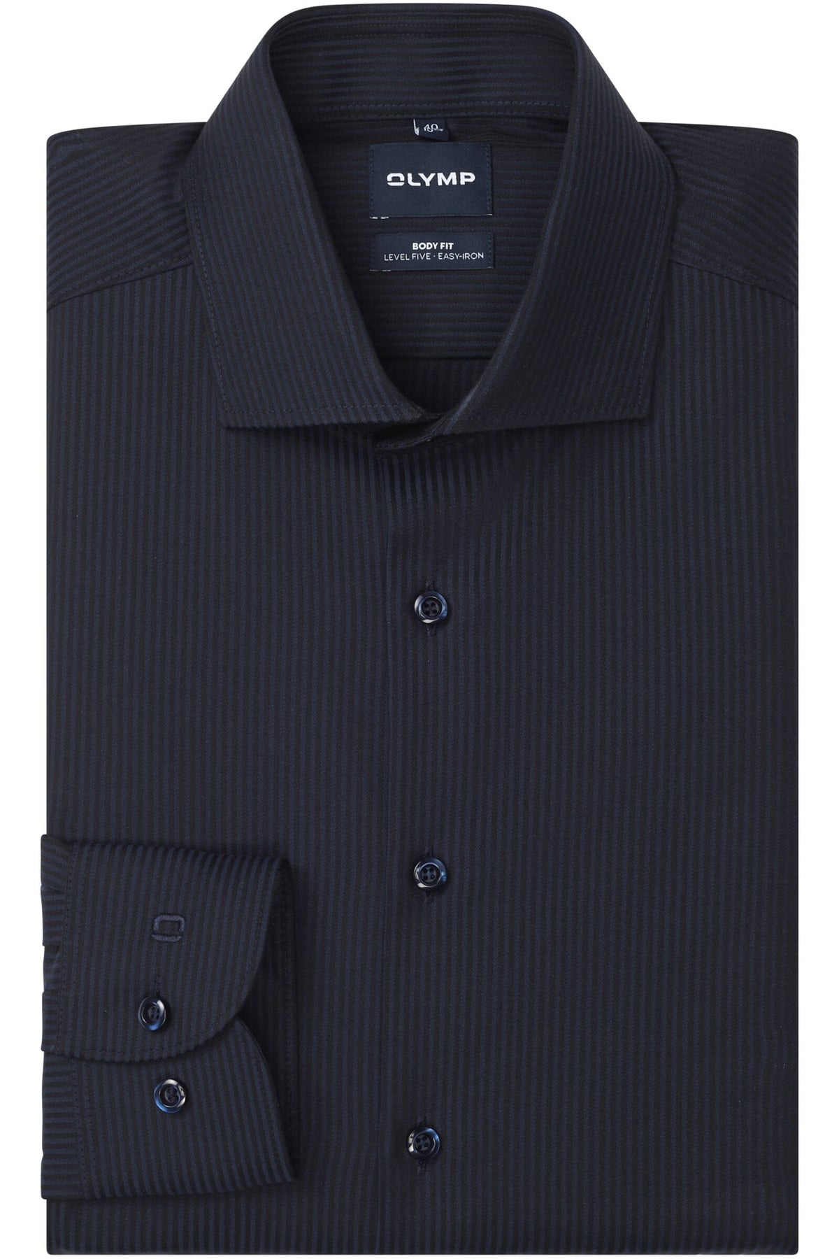 OLYMP Level Five Body Fit Hemd marine, Gestreift