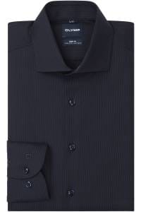 OLYMP Level Five Body Fit Hemd marine, Gestreift
