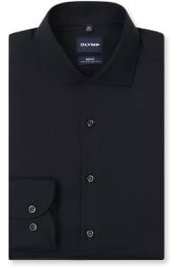 OLYMP Level Five Body Fit Hemd schwarz, Gestreift