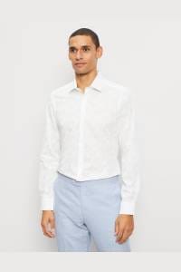 OLYMP Level Five Body Fit Hemd hellbeige, Bedruckt