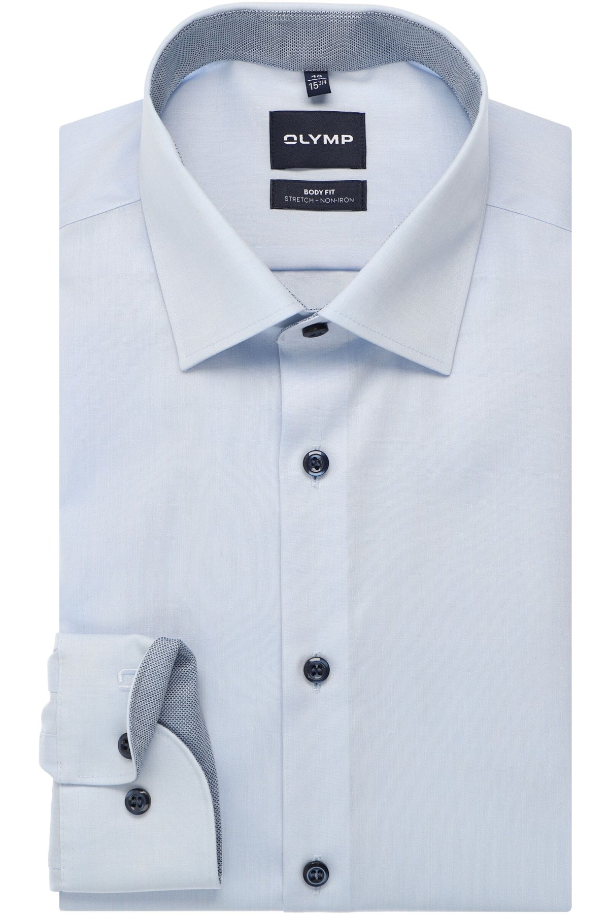 OLYMP Level Five Body Fit Hemd bleu, Einfarbig