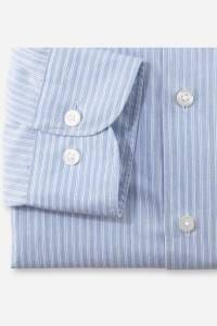 OLYMP Level Five Garment Washed Body Fit Hemd bleu, Gestreift