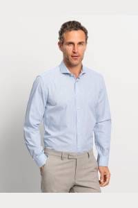 OLYMP Level Five Garment Washed Body Fit Hemd bleu, Gestreift