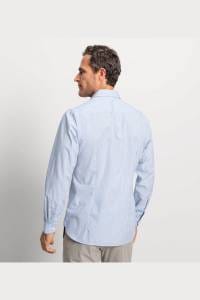 OLYMP Level Five Garment Washed Body Fit Hemd bleu, Gestreift
