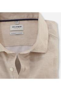 OLYMP Level Five Garment Washed Body Fit Leinenhemd natur, Faux-uni
