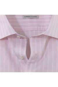 OLYMP Level Five Garment Washed Body Fit Leinenhemd rose, Gestreift