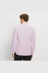 OLYMP Level Five Garment Washed Body Fit Leinenhemd rose, Gestreift
