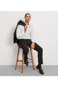 OLYMP Level Five Garment Washed Body Fit Leinenhemd silbergrau, Gestreift