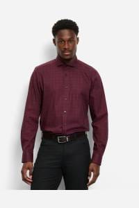 OLYMP Level Five Body Fit Hemd bordeaux, Kariert