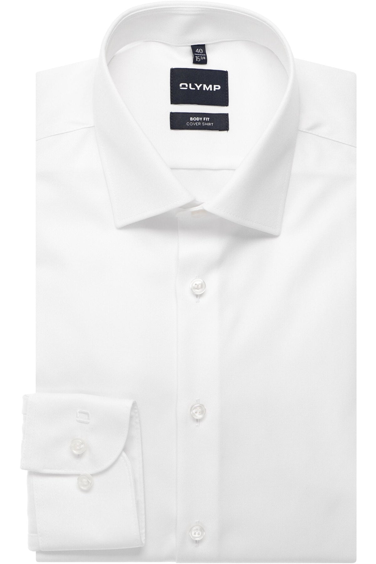 OLYMP Level Five Body Fit Cover Shirt Hemd weiss, Einfarbig