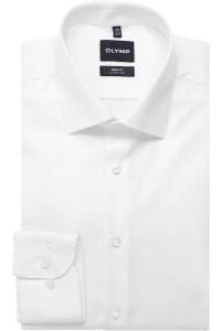 OLYMP Level Five Body Fit Cover Shirt Hemd weiss, Einfarbig
