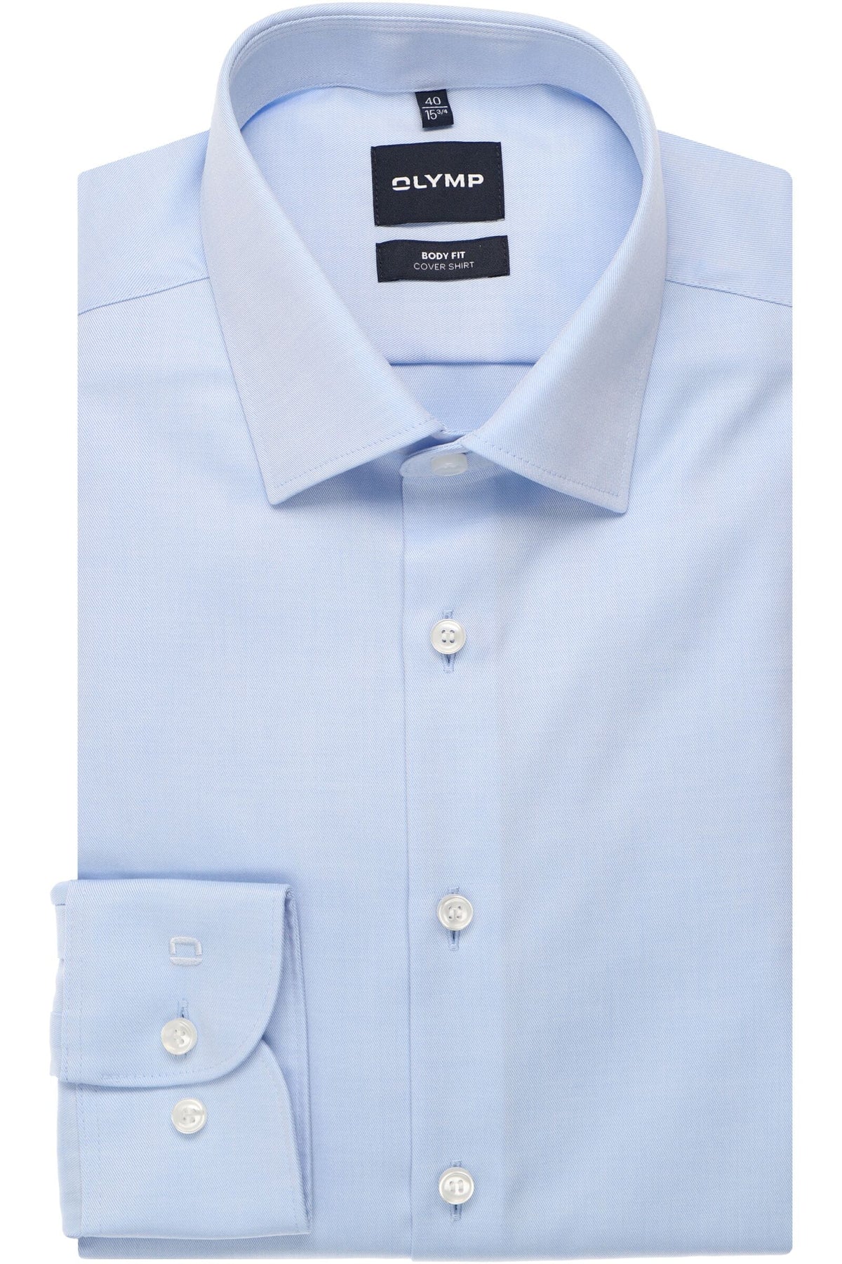 OLYMP Level Five Body Fit Cover Shirt Hemd bleu, Einfarbig