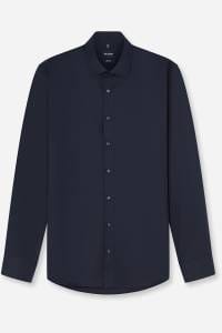 OLYMP Level Five Body Fit Cover Shirt Hemd marine, Einfarbig