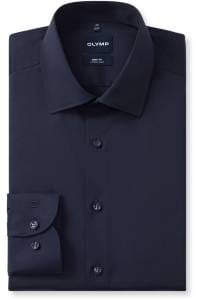 OLYMP Level Five Body Fit Cover Shirt Hemd marine, Einfarbig