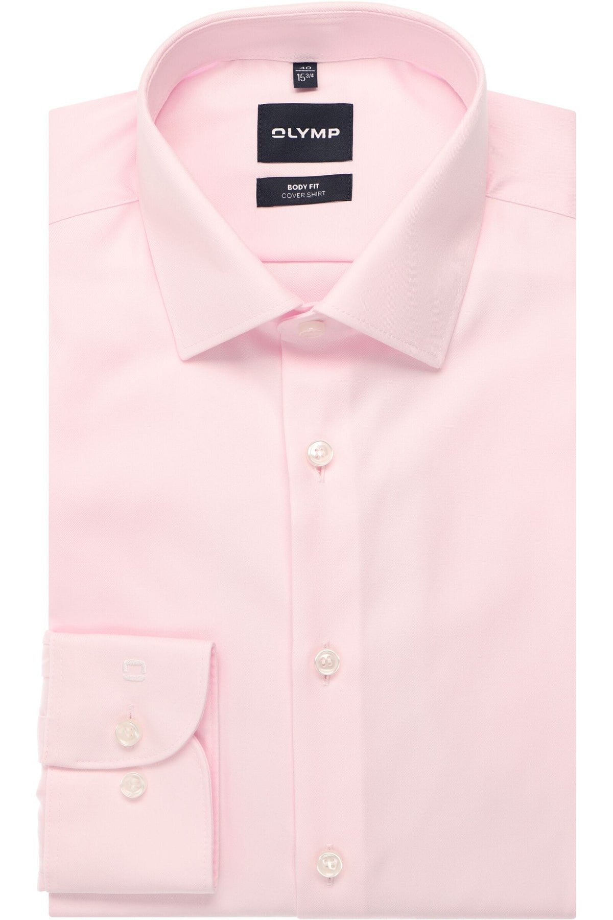 OLYMP Level Five Body Fit Cover Shirt Hemd hellrose, Einfarbig