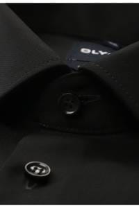 OLYMP Level Five Body Fit Cover Shirt Hemd schwarz, Einfarbig