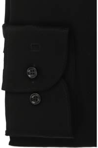 OLYMP Level Five Body Fit Cover Shirt Hemd schwarz, Einfarbig