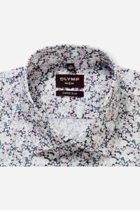 OLYMP No. Six Super Slim Hemd weiss, Bedruckt