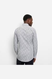 OLYMP No. Six Super Slim Hemd weiss, Bedruckt