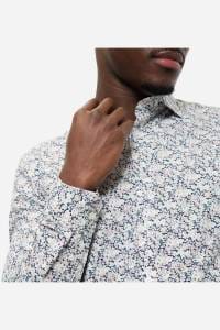 OLYMP No. Six Super Slim Hemd weiss, Bedruckt