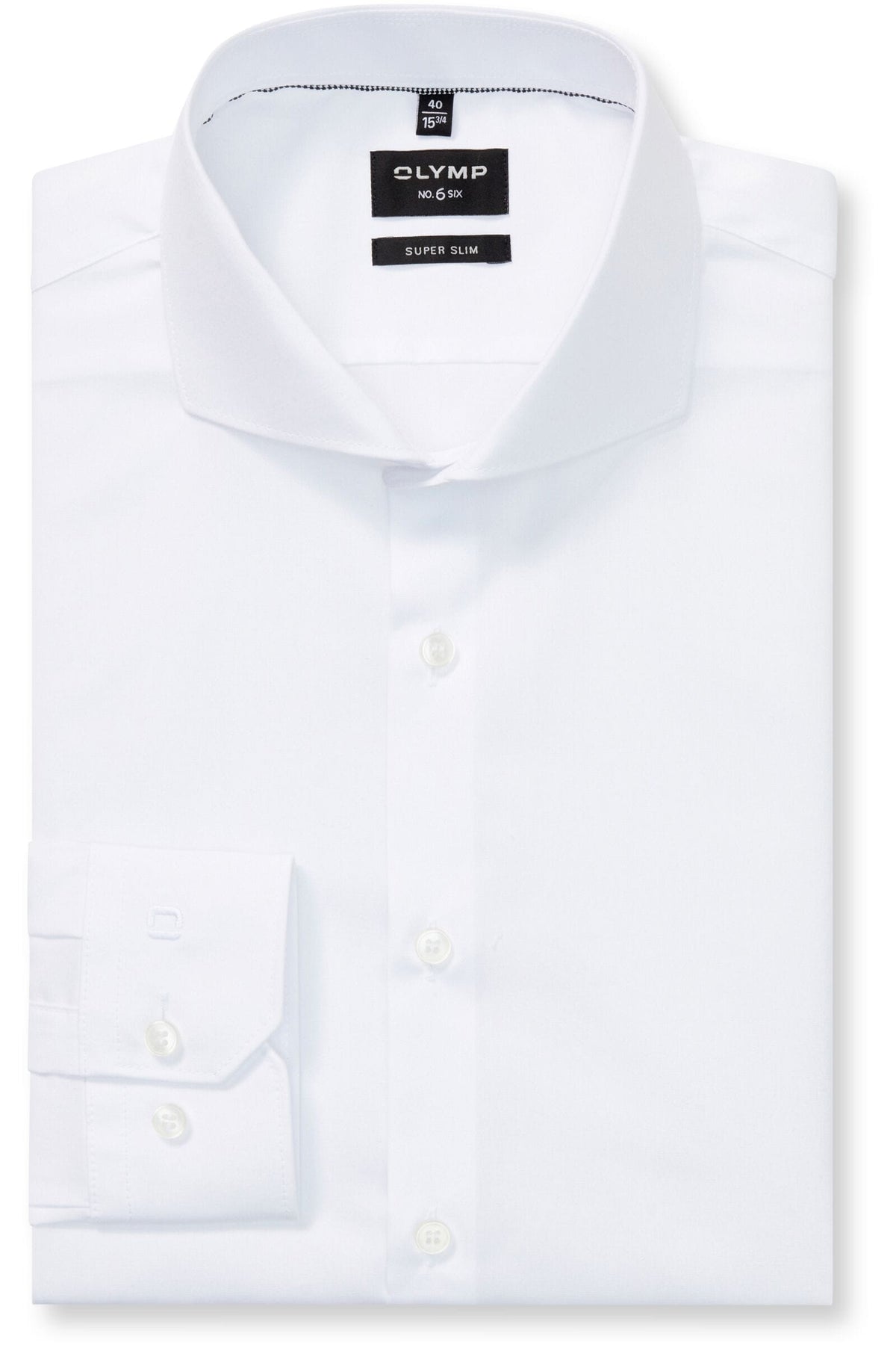 OLYMP No. Six Super Slim Hemd weiss, Einfarbig