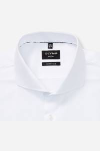 OLYMP No. Six Super Slim Hemd weiss, Einfarbig