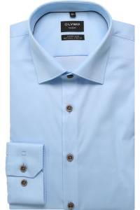 OLYMP No. Six Super Slim Hemd blau, Faux-uni