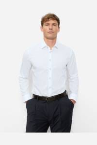 OLYMP No. Six Super Slim Hemd weiss, Einfarbig