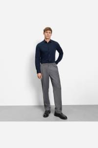OLYMP No. Six Super Slim Hemd kobalt, Einfarbig