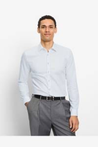 OLYMP No. Six Super Slim Hemd weiss, Bedruckt