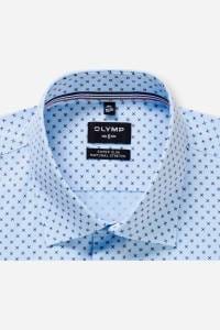 OLYMP No. Six Super Slim Hemd bleu, Bedruckt