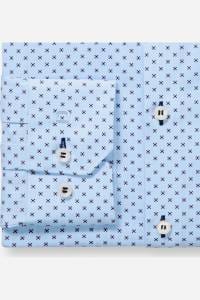 OLYMP No. Six Super Slim Hemd bleu, Bedruckt