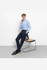 OLYMP No. Six Super Slim Hemd bleu, Bedruckt