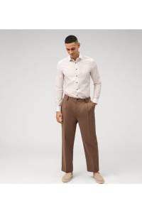 OLYMP No. Six Super Slim Hemd natur, Bedruckt