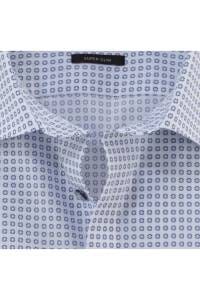OLYMP No. Six Super Slim Hemd weiss, Bedruckt