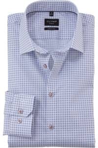 OLYMP No. Six Super Slim Hemd rose, Bedruckt