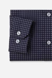 OLYMP No. Six Super Slim Hemd marine, Bedruckt
