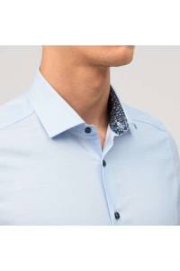 OLYMP No. Six Super Slim Hemd bleu, Faux-uni