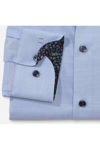 OLYMP No. Six Super Slim Hemd bleu, Faux-uni