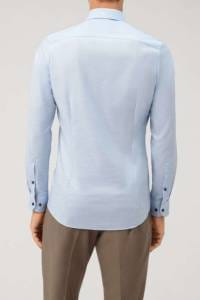 OLYMP No. Six Super Slim Hemd bleu, Faux-uni